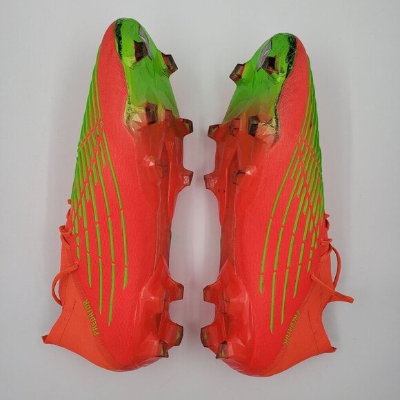 adidas Mens Predator Edge.1 FG Soccer Cleats GW1029 Orange Green Size 12.5 - Picture 9 of 12